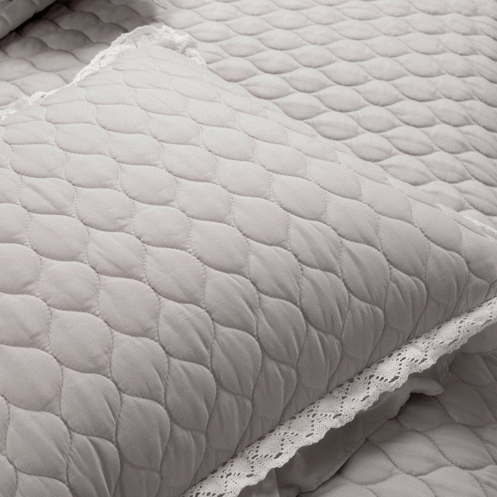 Ella Ruffle Lace 3PC Quilt Set | 100% Cotton | Coastal Cottage Bedding