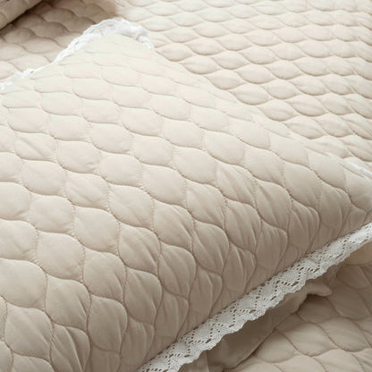 Ella Ruffle Lace 3PC Quilt Set | 100% Cotton | Coastal Cottage Bedding