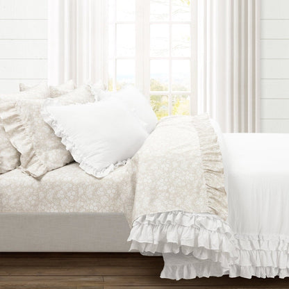 Ella Ruffle Lace 3PC Comforter Set | Coastal Cottage Bedding