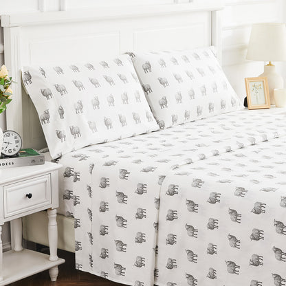 Animal Themed Bedding - Sheep Printed Pillowcase Pair