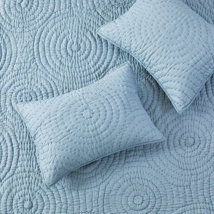 Halo Cotton Voile Hand Stitched Quilt Set
