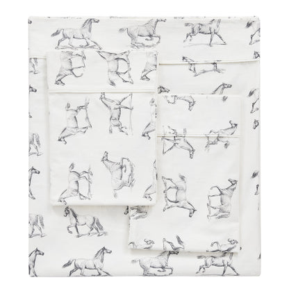 Horses Flannel Sheet Set