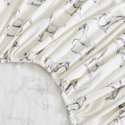 Horses Flannel Sheet Set