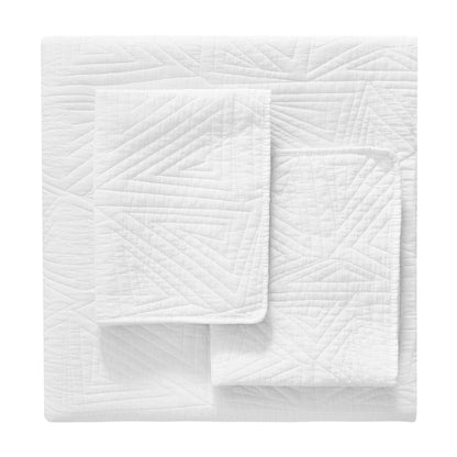 Dancing Triangles Stonewashed Cotton Quilt Set