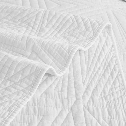 Dancing Triangles Stonewashed Cotton Quilt Set
