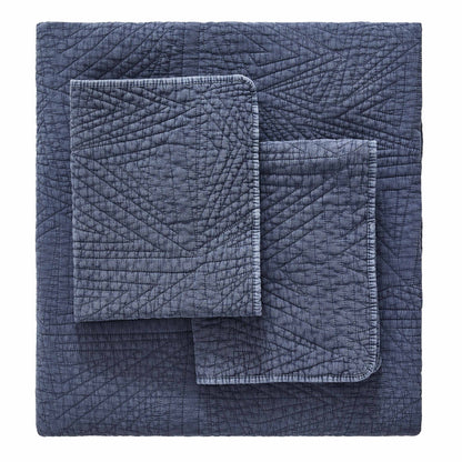 Dancing Triangles Stonewashed Cotton Quilt Set
