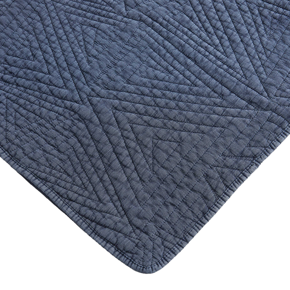 Dancing Triangles Stonewashed Cotton Quilt Set