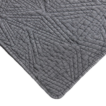 Dancing Triangles Stonewashed Cotton Quilt Set