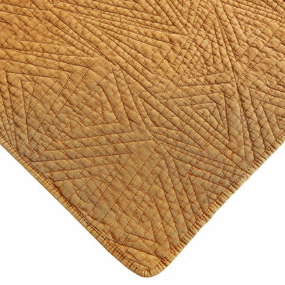 Dancing Triangles Stonewashed Cotton Quilt Set