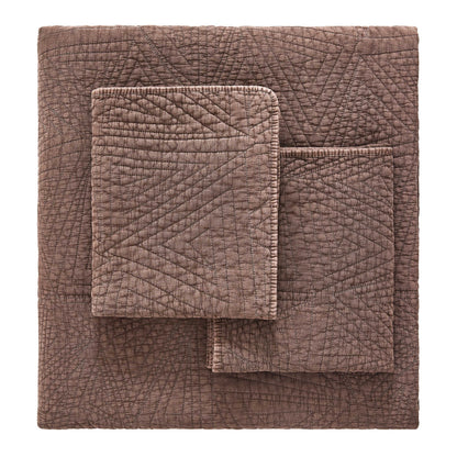 Dancing Triangles Stonewashed Cotton Quilt Set