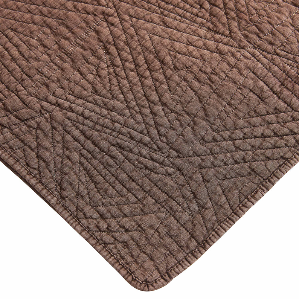 Dancing Triangles Stonewashed Cotton Quilt Set