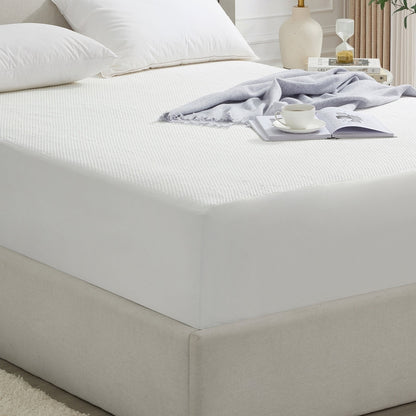 Dan River Ice Cooling Waterproof Mattress Protector – Tencel Blend, Deep Pocket with Corner Elastic