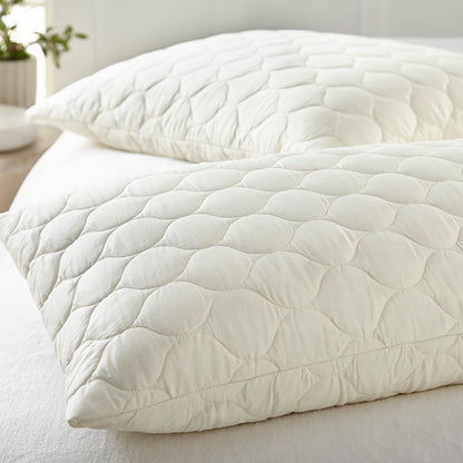 Organic Cotton Quilted Pillow Protectors - 100% Organic Cotton
