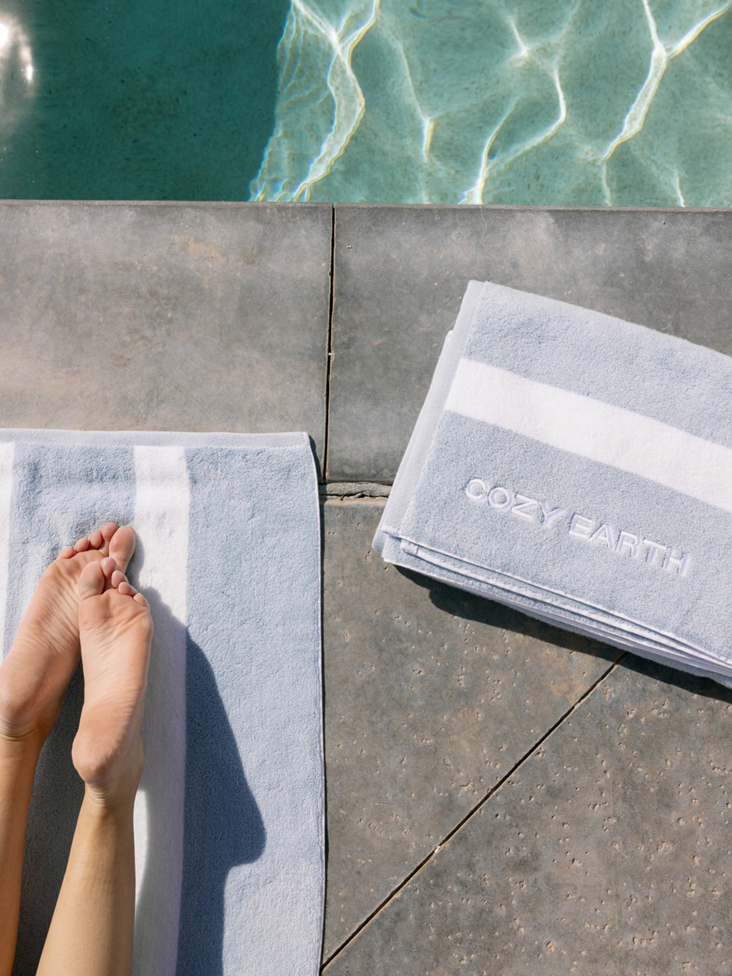 Classic Stripe Resort Towel - Luxurious Oversized Beach/Pool Towels