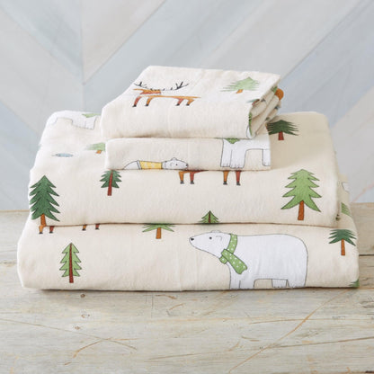 4-Piece Turkish Cotton Flannel Sheet - Fall & Christmas Sheets