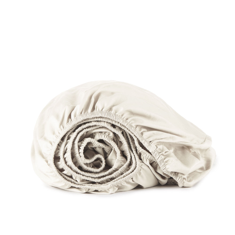 300TC Sateen Fitted Sheet - 100% Organic Fitted Sheets - Quahog Bay Bedding