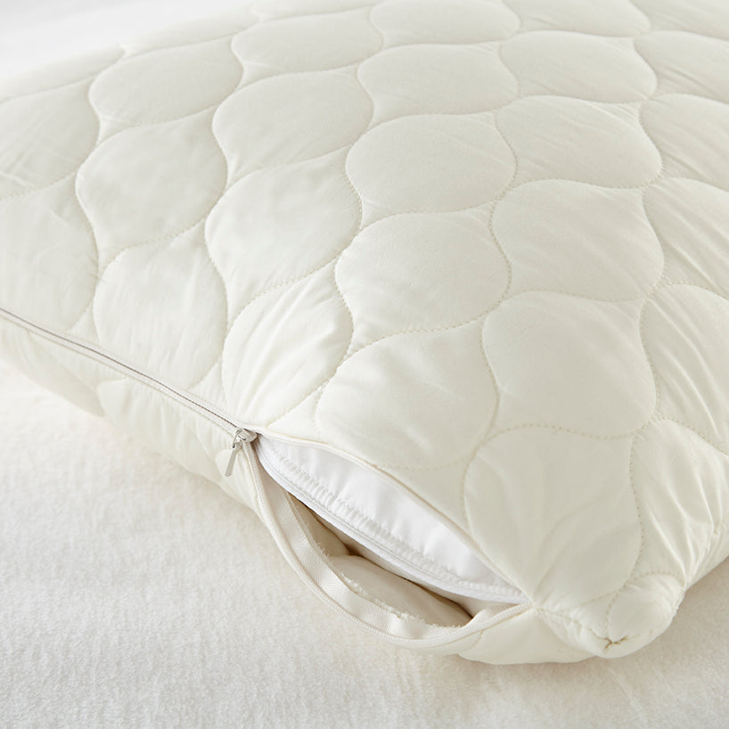 Organic Cotton Quilted Pillow Protectors - 100% Organic Cotton