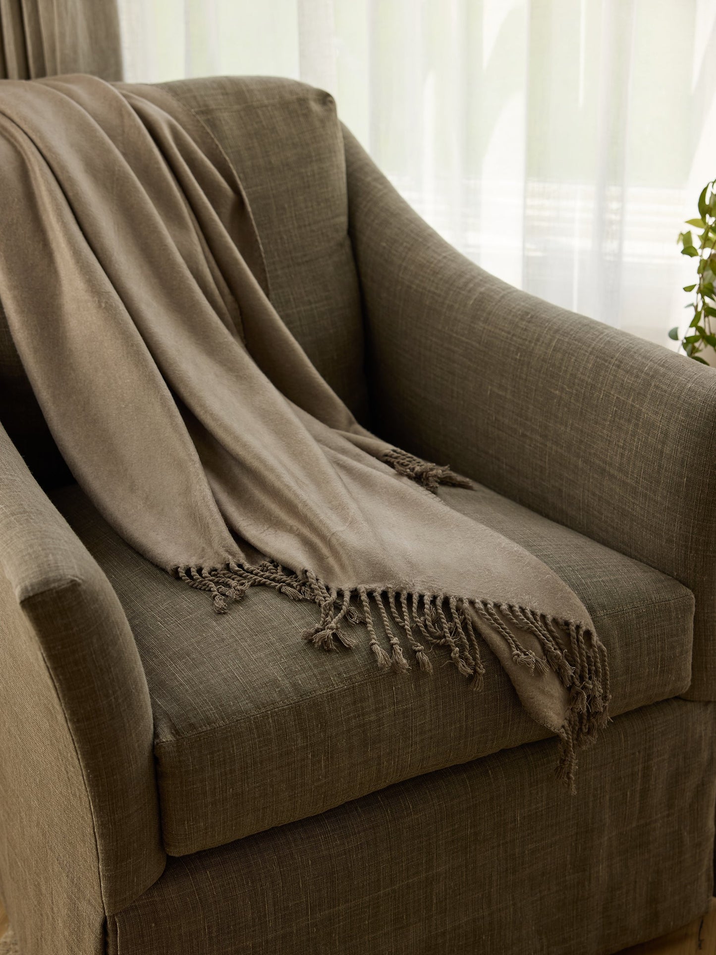Bamboo Tassel Throw - 100% Bamboo Throw