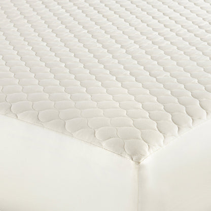 Whisper Organics GOTS-Certified Organic Cotton Quilted Mattress Pad - 17-Inch Deep Pocket