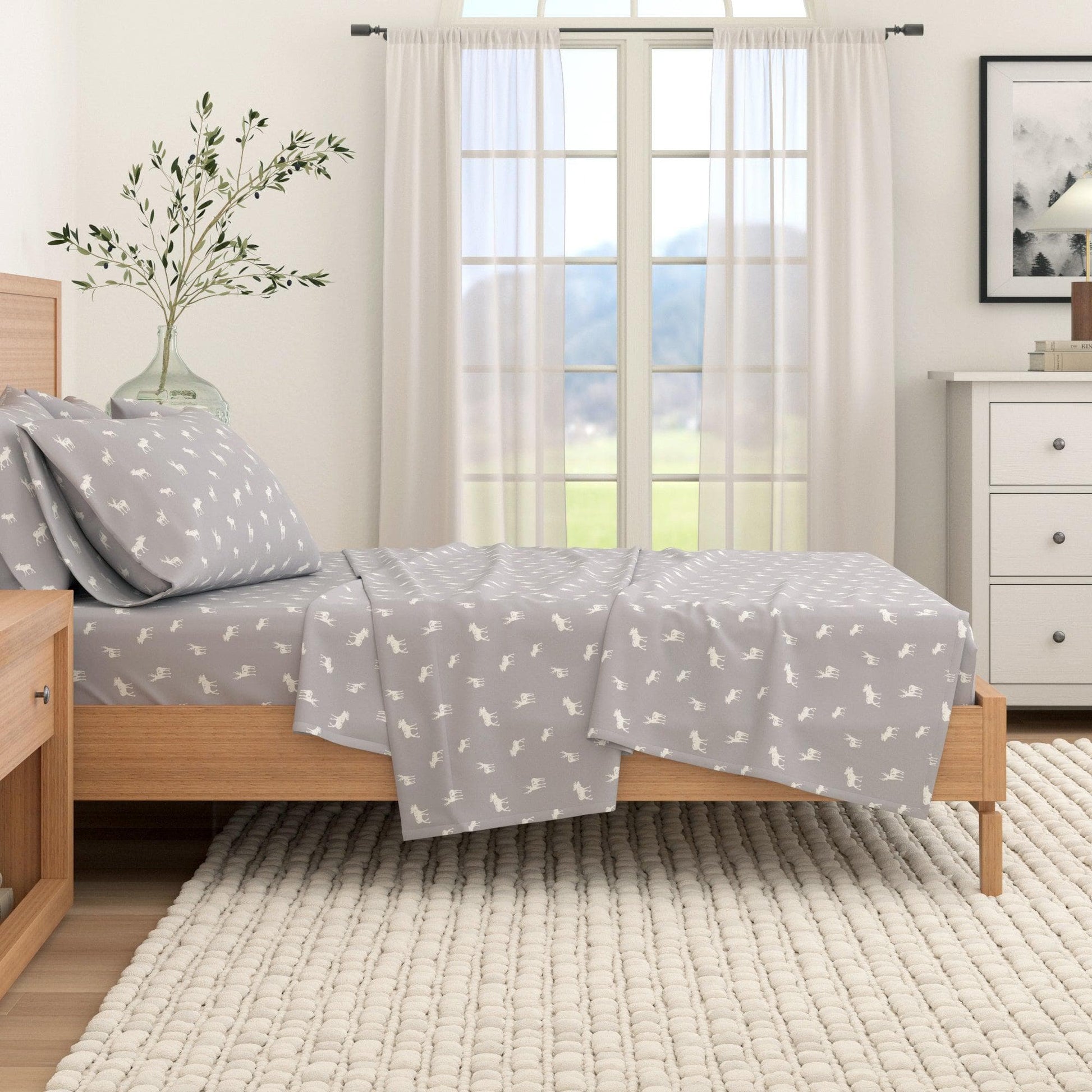 4 - Piece Turkish Cotton Flannel Sheet - Fall & Christmas Sheets - Quahog Bay Bedding