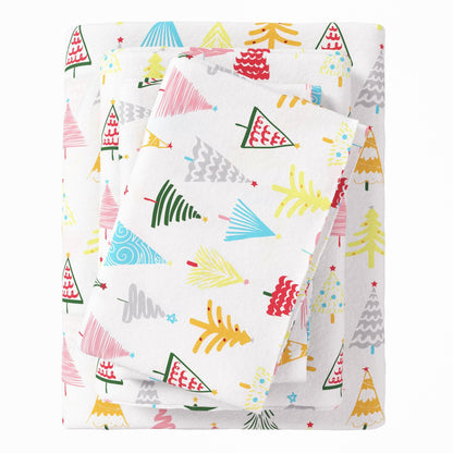 4 - Piece Turkish Cotton Flannel Sheet - Fall & Christmas Sheets - Quahog Bay Bedding