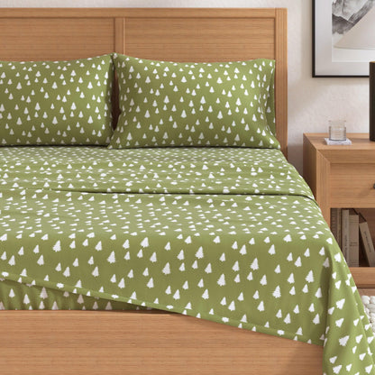 4 - Piece Turkish Cotton Flannel Sheet - Fall & Christmas Sheets - Quahog Bay Bedding