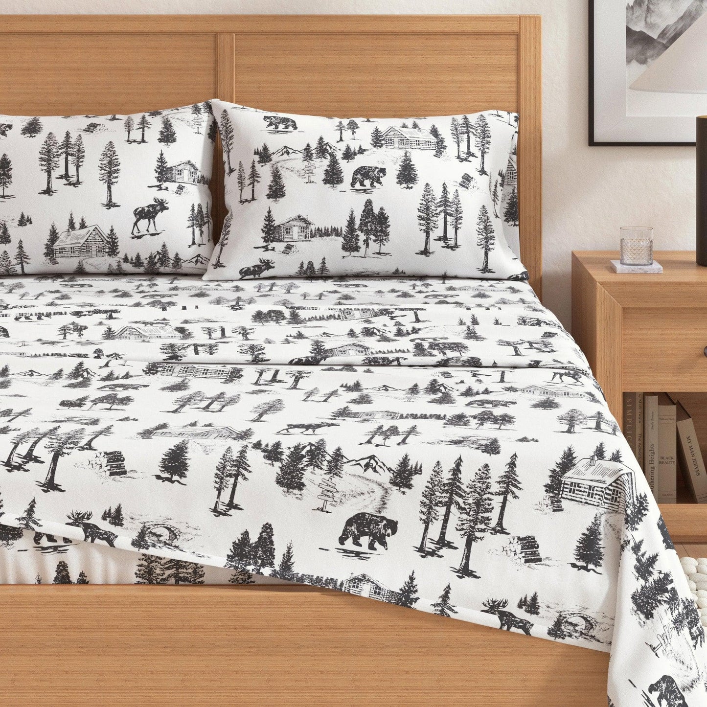 4 - Piece Turkish Cotton Flannel Sheet - Fall & Christmas Sheets - Quahog Bay Bedding