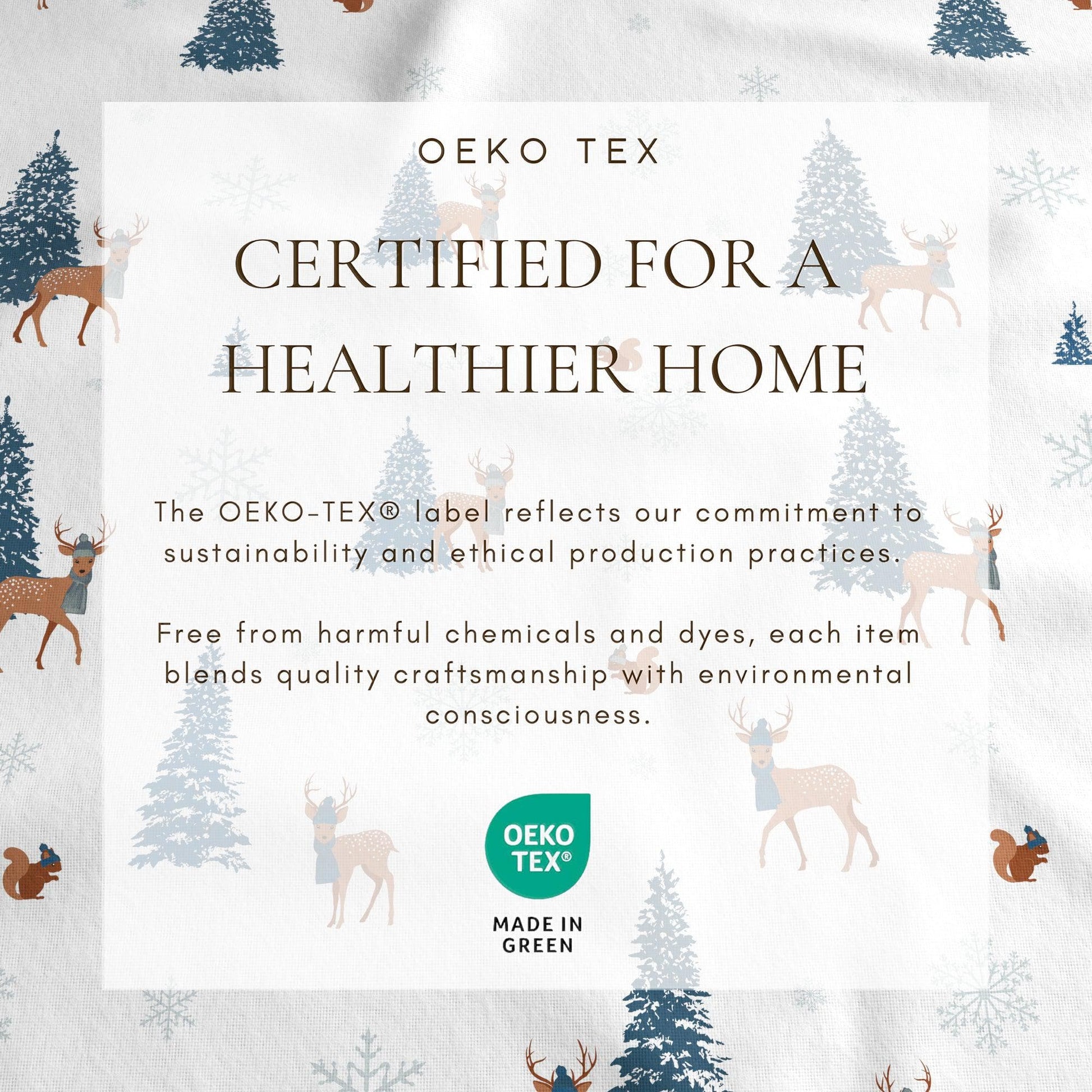 4 - Piece Turkish Cotton Flannel Sheet - Fall & Christmas Sheets - Quahog Bay Bedding