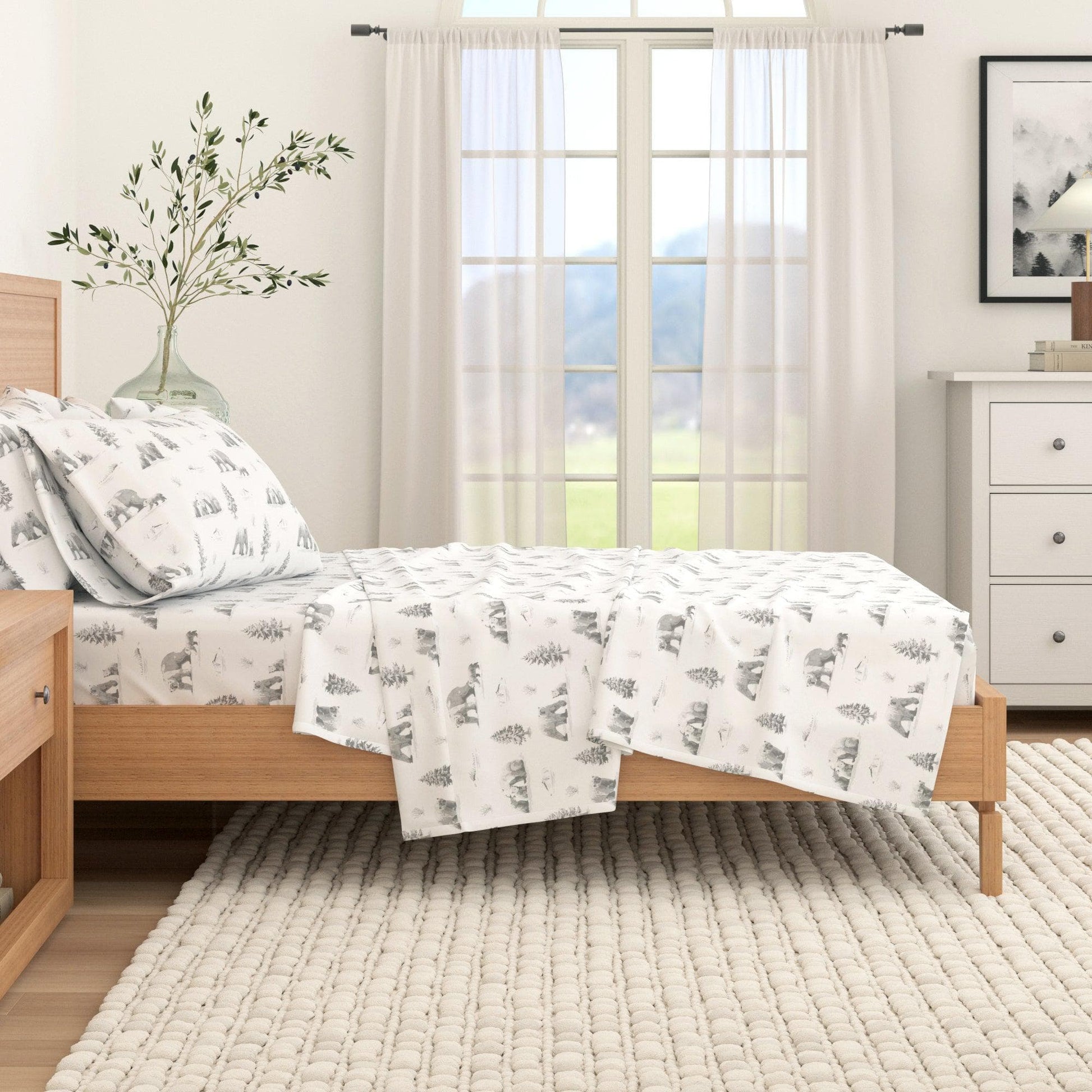 4 - Piece Turkish Cotton Flannel Sheet - Fall & Christmas Sheets - Quahog Bay Bedding