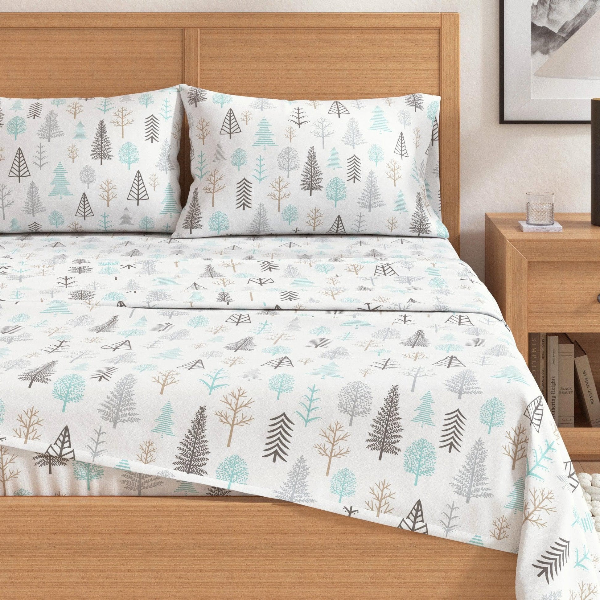 4 - Piece Turkish Cotton Flannel Sheet - Fall & Christmas Sheets - Quahog Bay Bedding