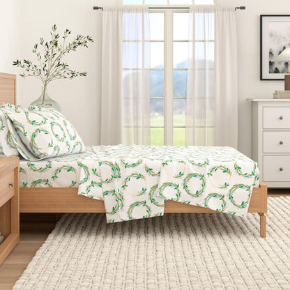 4 - Piece Turkish Cotton Flannel Sheet - Fall & Christmas Sheets - Quahog Bay Bedding