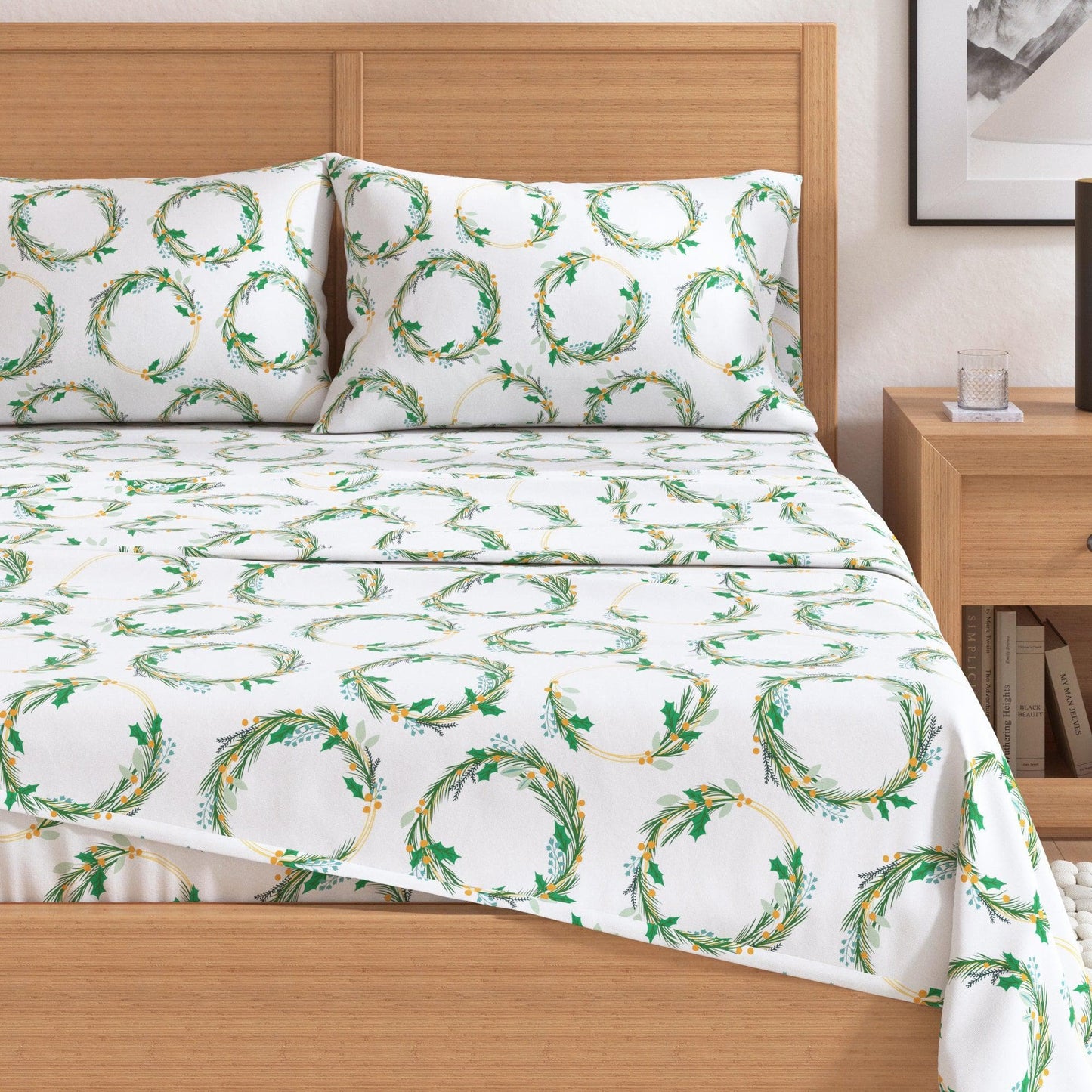 4 - Piece Turkish Cotton Flannel Sheet - Fall & Christmas Sheets - Quahog Bay Bedding