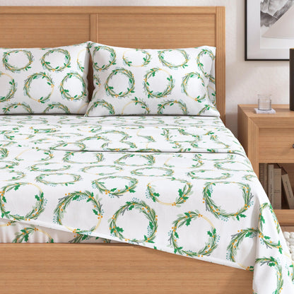 4 - Piece Turkish Cotton Flannel Sheet - Fall & Christmas Sheets - Quahog Bay Bedding