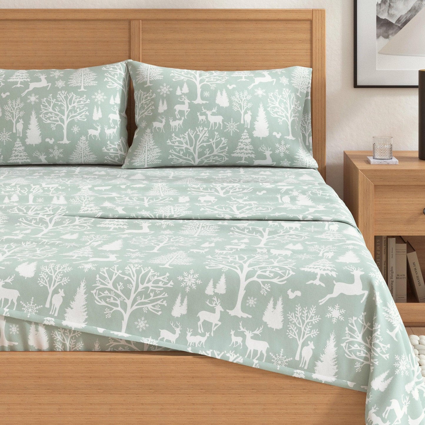 4 - Piece Turkish Cotton Flannel Sheet - Fall & Christmas Sheets - Quahog Bay Bedding