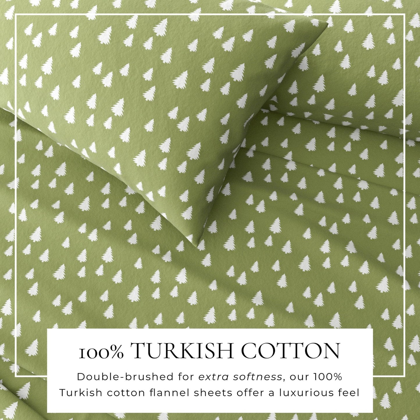 4 - Piece Turkish Cotton Flannel Sheet - Fall & Christmas Sheets - Quahog Bay Bedding