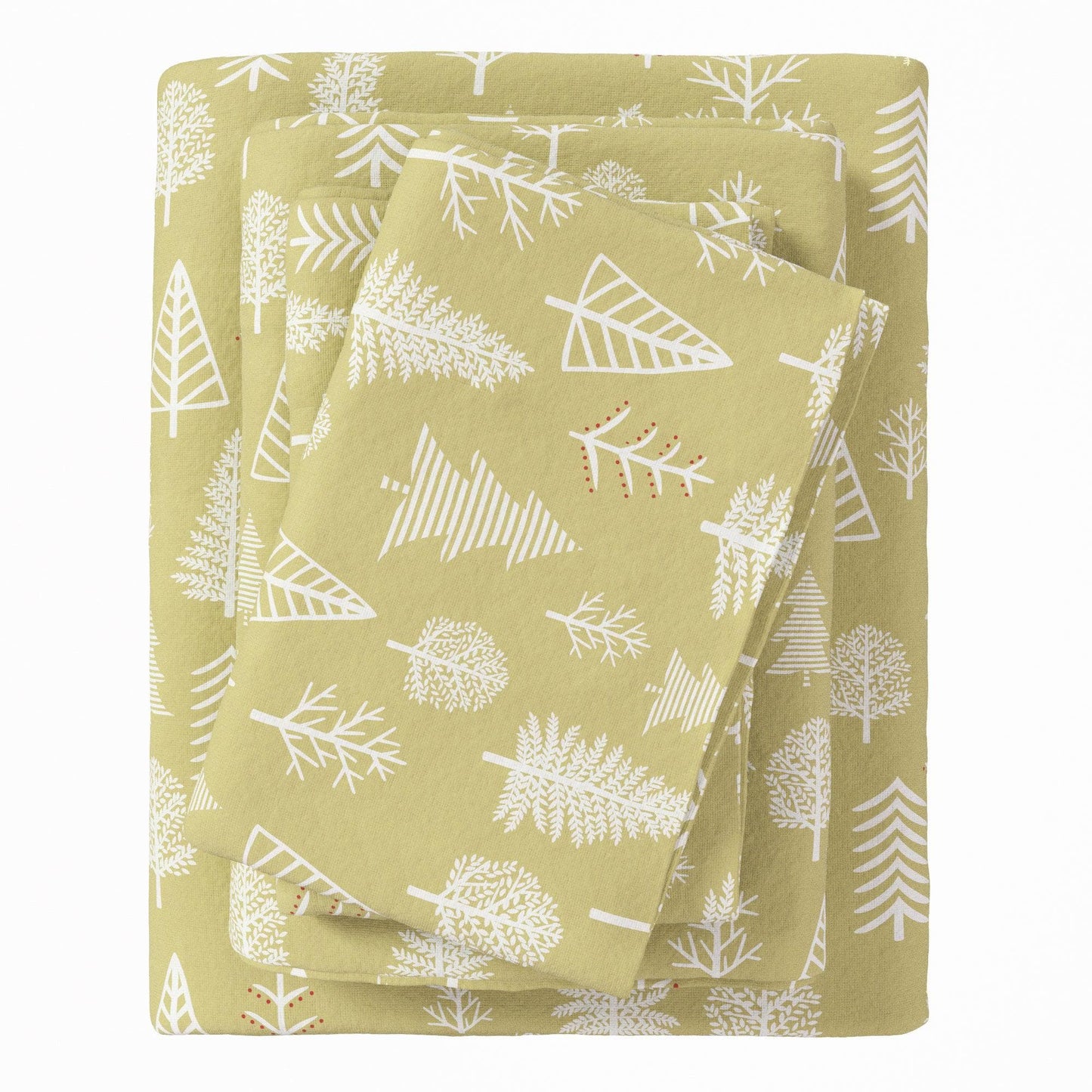 4 - Piece Turkish Cotton Flannel Sheet - Fall & Christmas Sheets - Quahog Bay Bedding