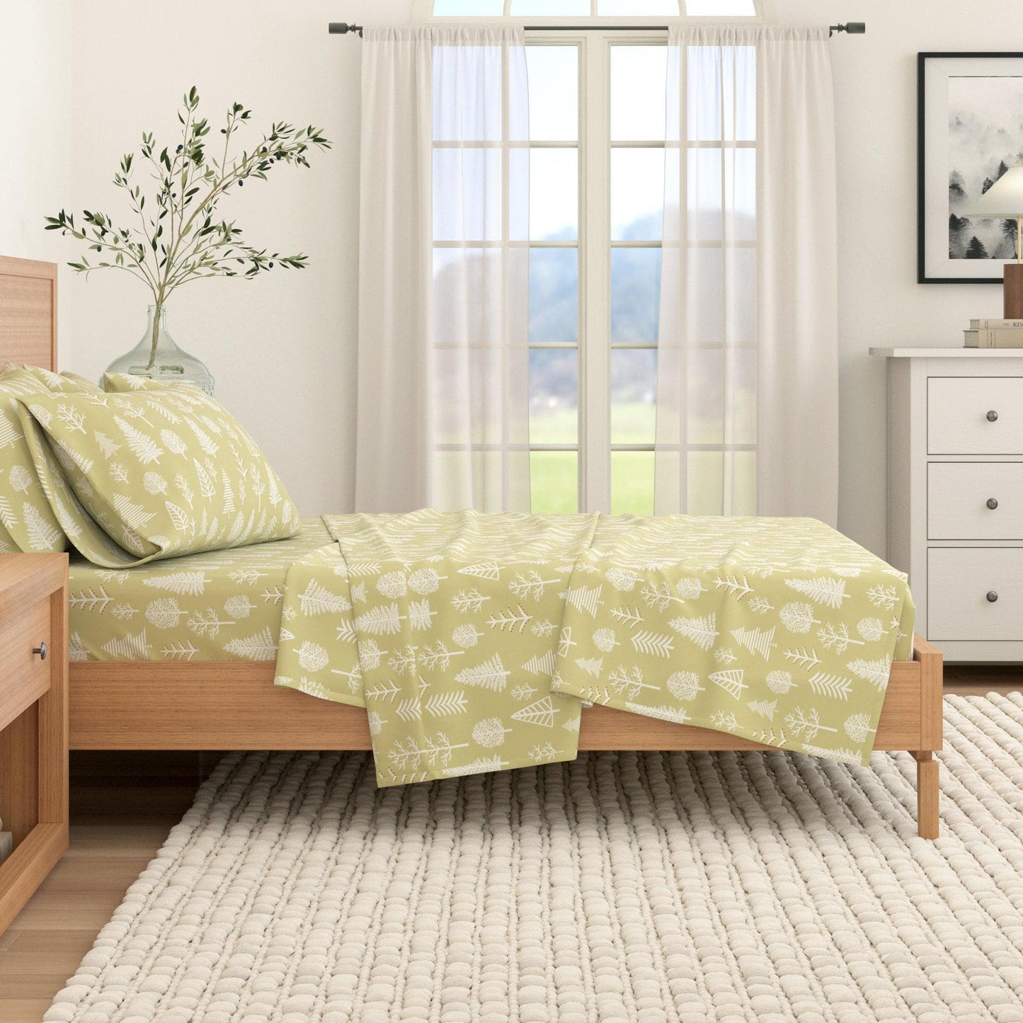 4 - Piece Turkish Cotton Flannel Sheet - Fall & Christmas Sheets - Quahog Bay Bedding