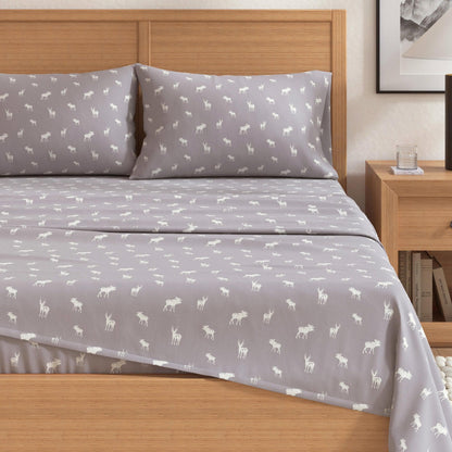 4 - Piece Turkish Cotton Flannel Sheet - Fall & Christmas Sheets - Quahog Bay Bedding