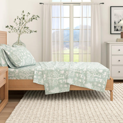 4 - Piece Turkish Cotton Flannel Sheet - Fall & Christmas Sheets - Quahog Bay Bedding