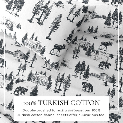 4 - Piece Turkish Cotton Flannel Sheet - Fall & Christmas Sheets - Quahog Bay Bedding