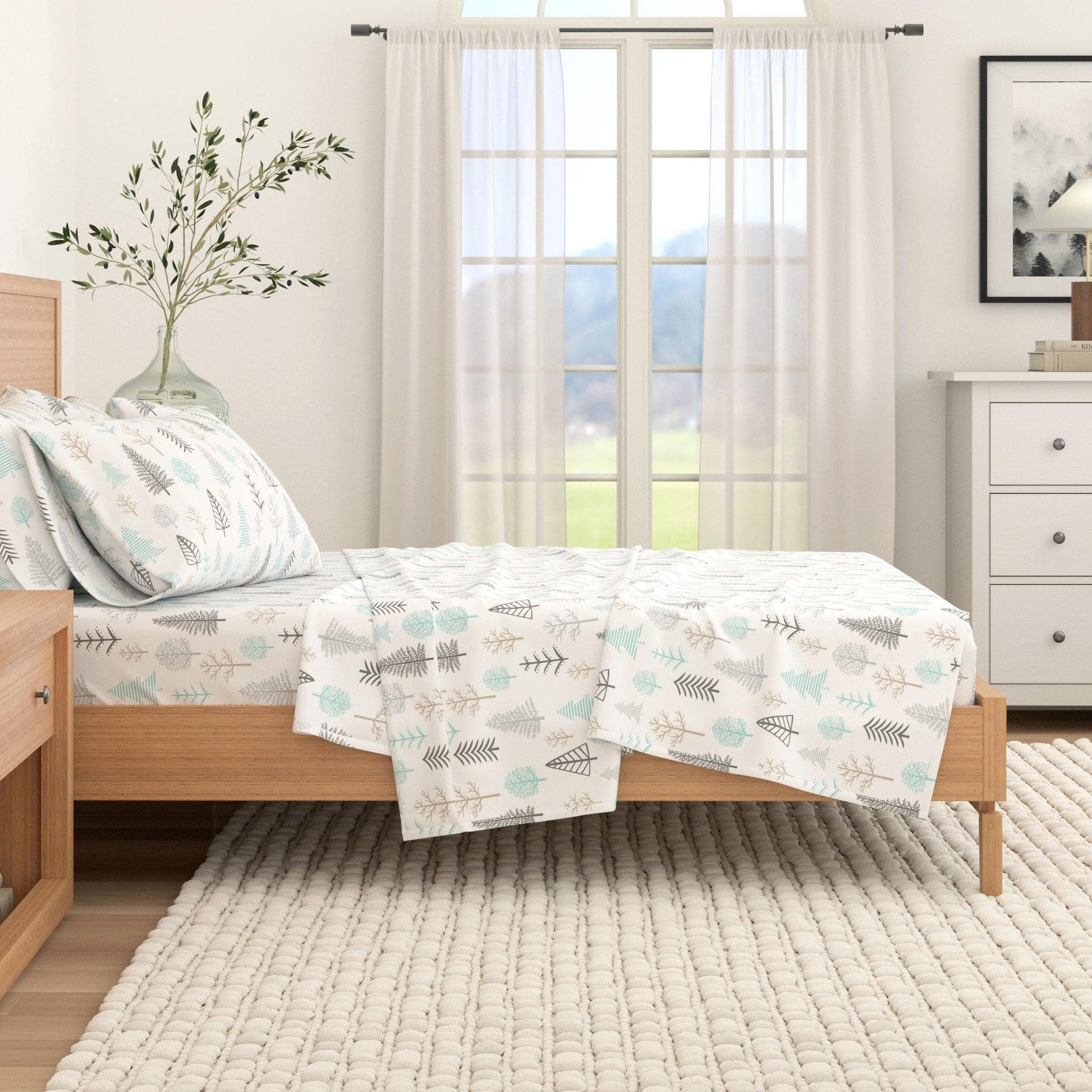 4 - Piece Turkish Cotton Flannel Sheet - Fall & Christmas Sheets - Quahog Bay Bedding