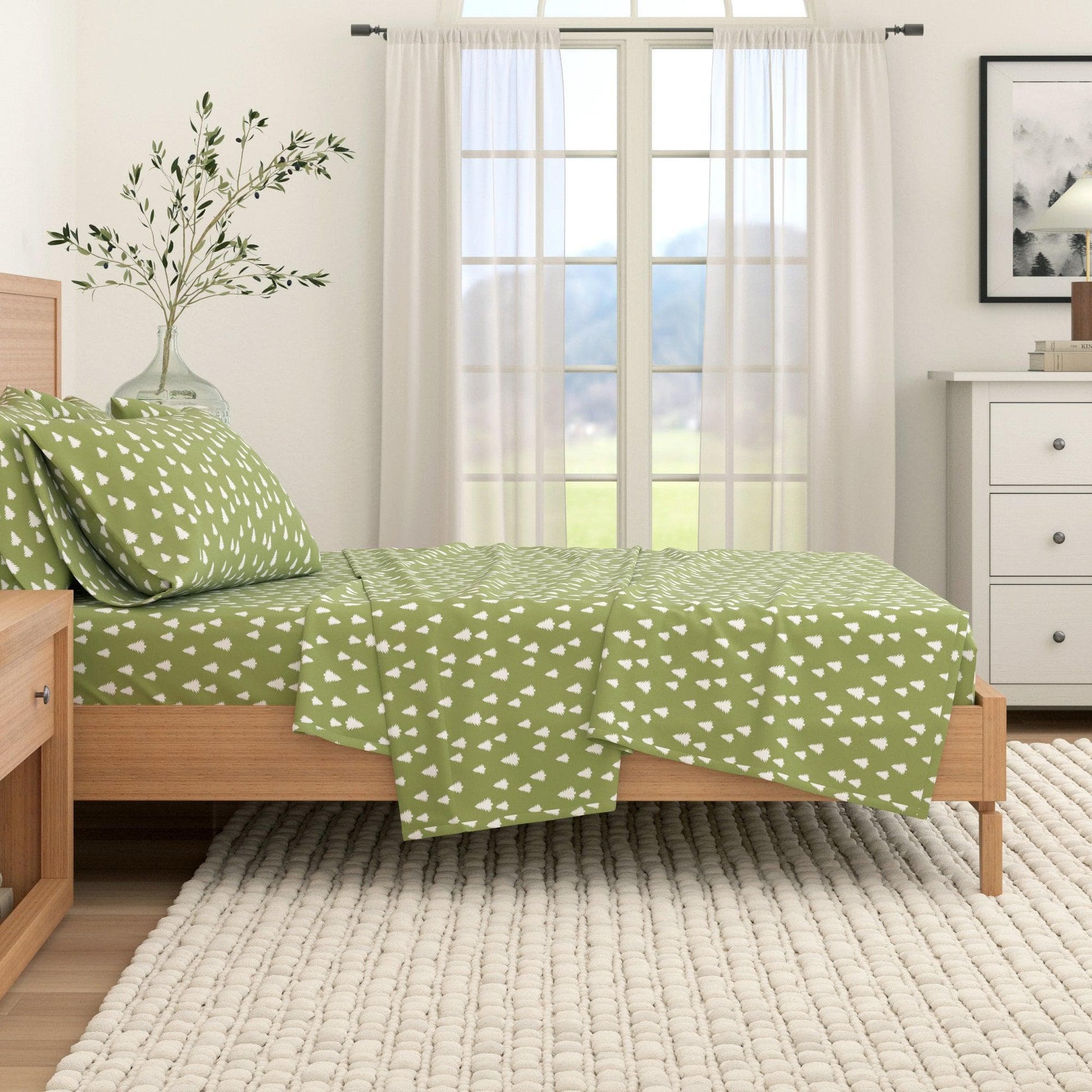 4 - Piece Turkish Cotton Flannel Sheet - Fall & Christmas Sheets - Quahog Bay Bedding