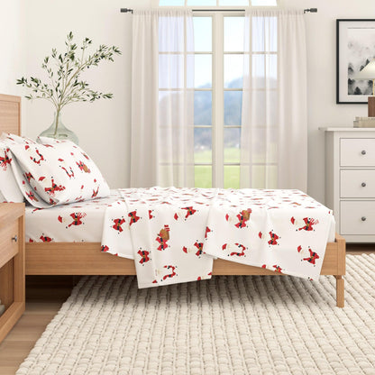 4 - Piece Turkish Cotton Flannel Sheet - Fall & Christmas Sheets - Quahog Bay Bedding