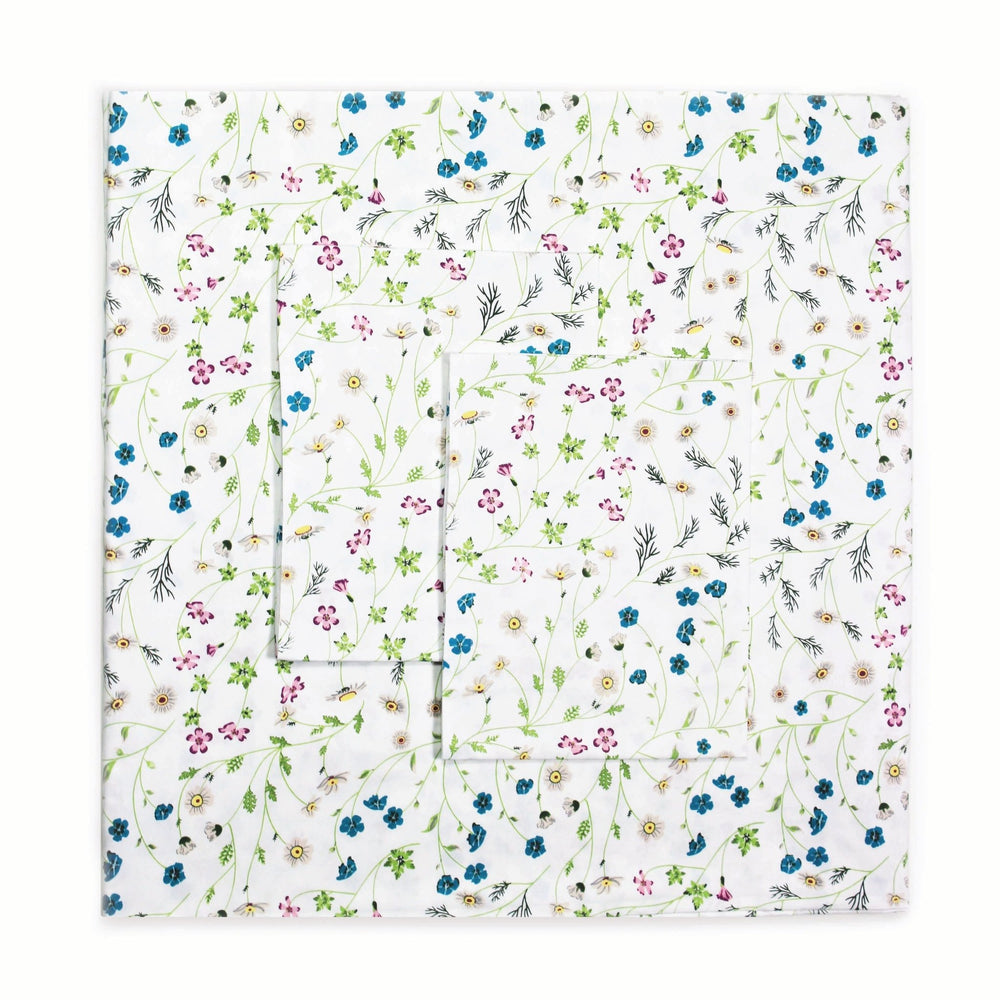 400TC 100% Cotton Wildflower Duvet Set - Floral Bedding - Quahog Bay Bedding