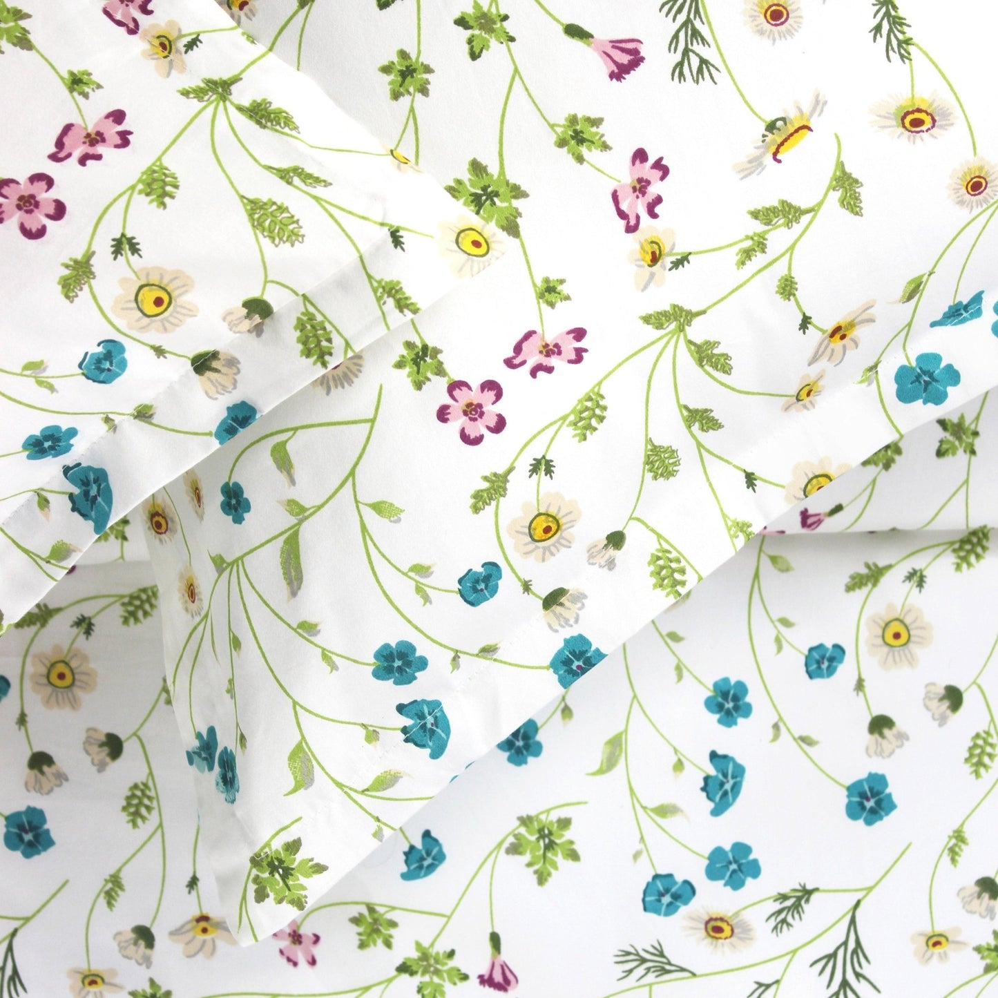 400TC 100% Cotton Wildflower Duvet Set - Floral Bedding - Quahog Bay Bedding