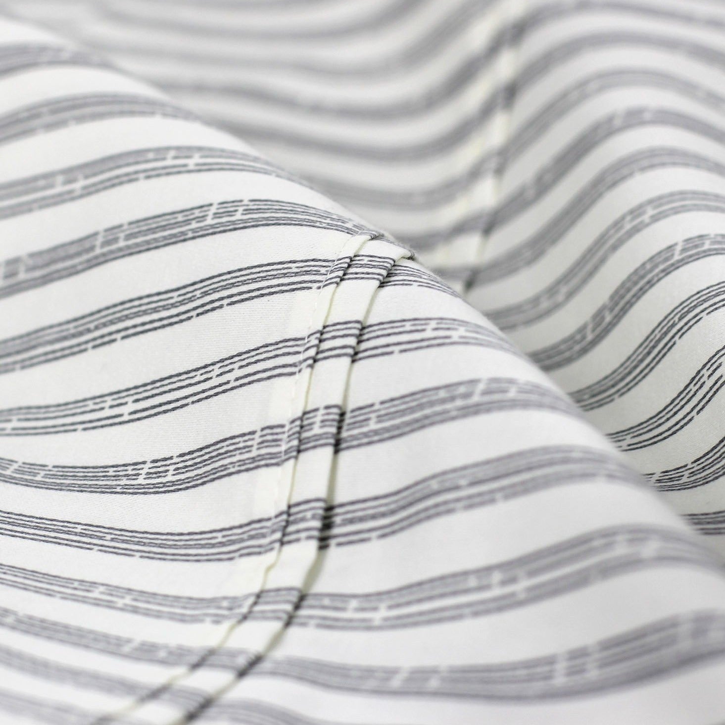 400TC Bamboo Stripe Design Duvet Set - Coastal Classic Striped Bedding - Quahog Bay Bedding