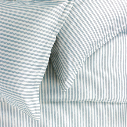 400TC Bamboo Stripe Design Duvet Set - Coastal Classic Striped Bedding - Quahog Bay Bedding