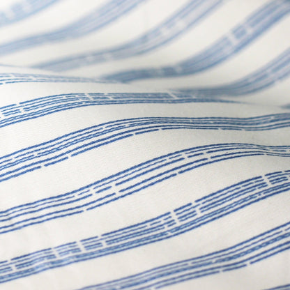 400TC Bamboo Stripe Design Duvet Set - Coastal Classic Striped Bedding - Quahog Bay Bedding