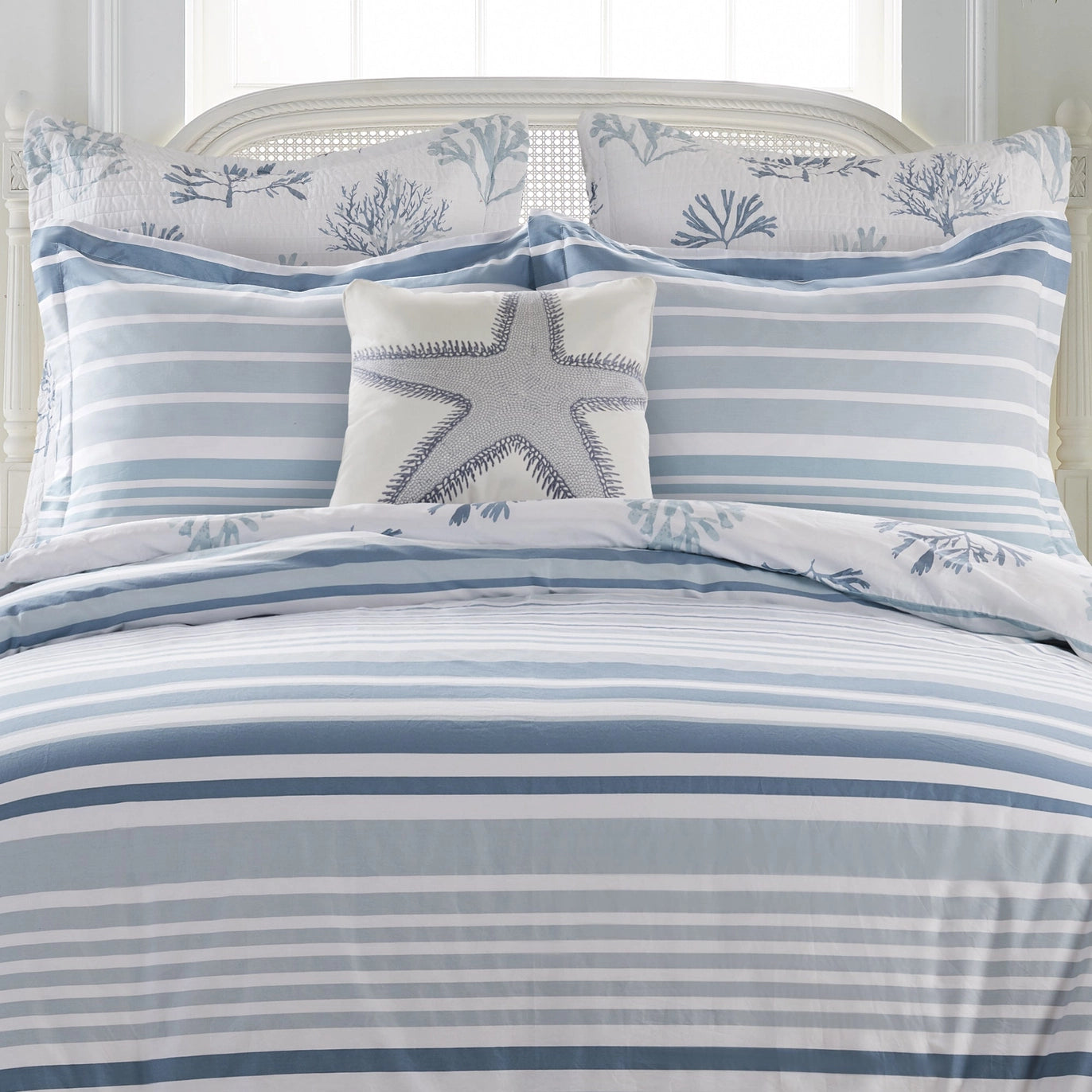 Truro Duvet/Comforter Set Beautiful Coastal Bedding Sets - Blue