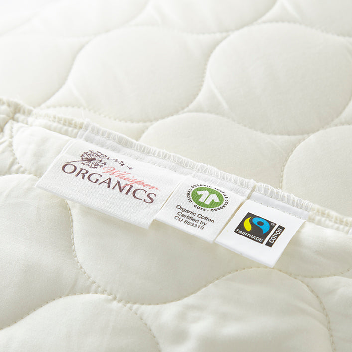 Organic Cotton Quilted Pillow Protectors - 100% Organic Cotton